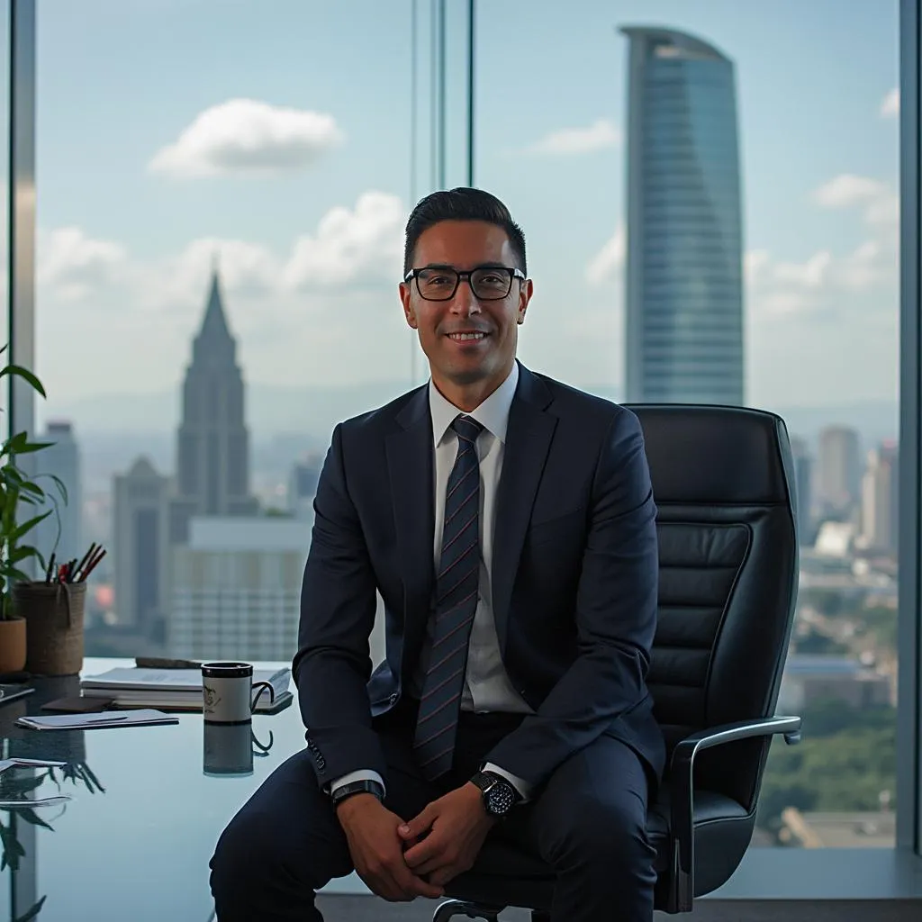 Fundador de FinanColombia en oficina